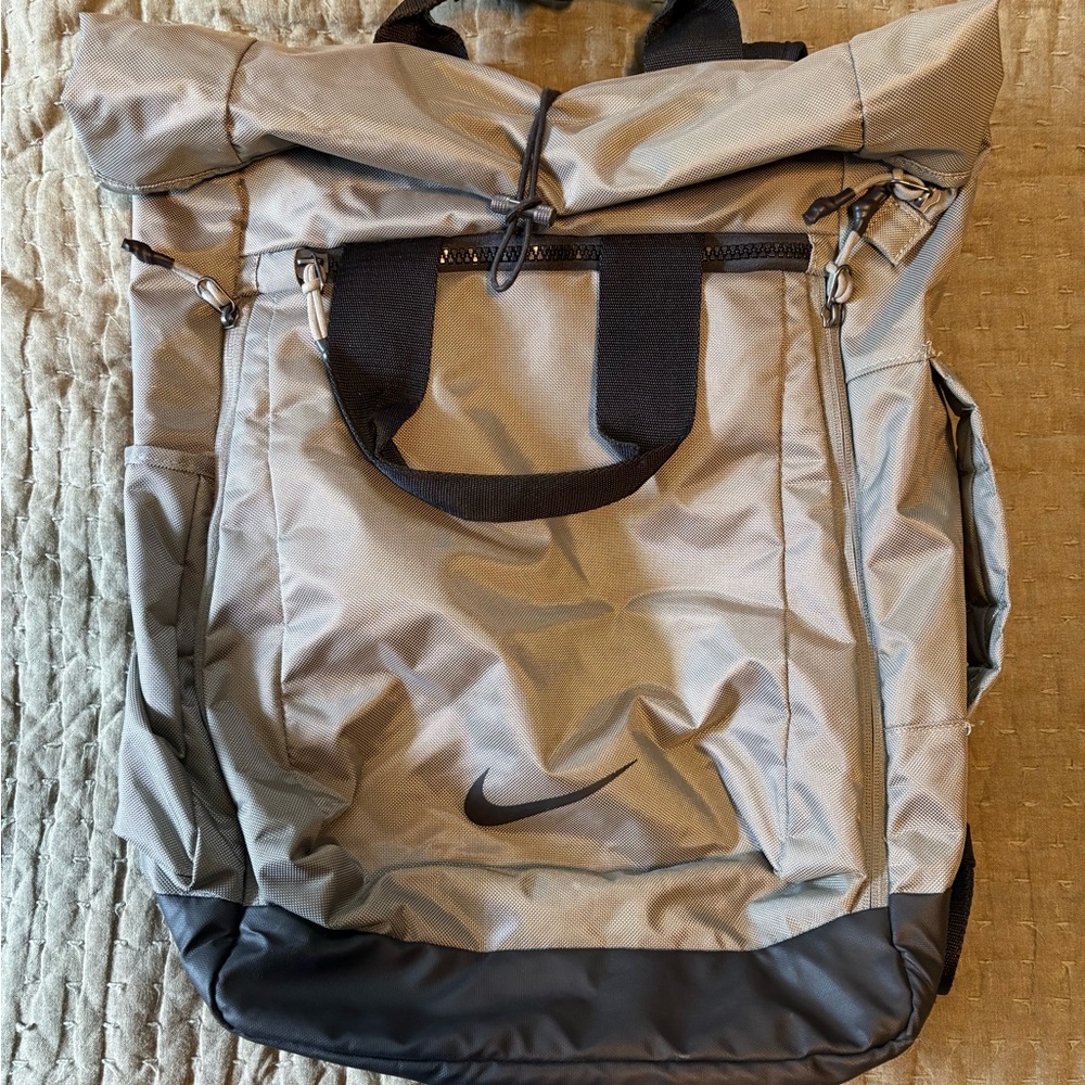 Nike Men's Sage Green and Black Backpack